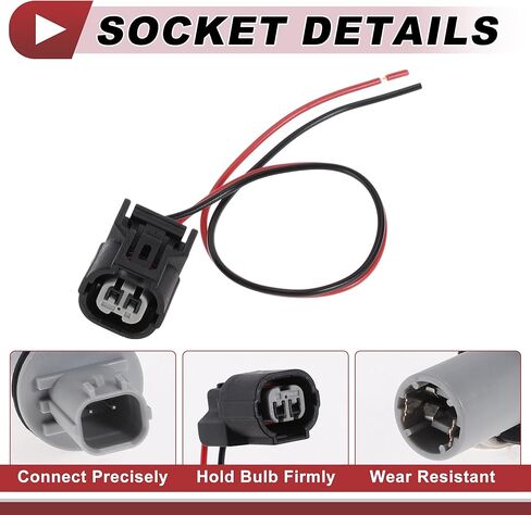 1 Set Turn Signal Light Socket Wiring for Honda Accord 2008-2012 No.33305S5A003/33305-S5A-003 Lamp Bulb Pigtail Connector Harness in Saudi Arabia