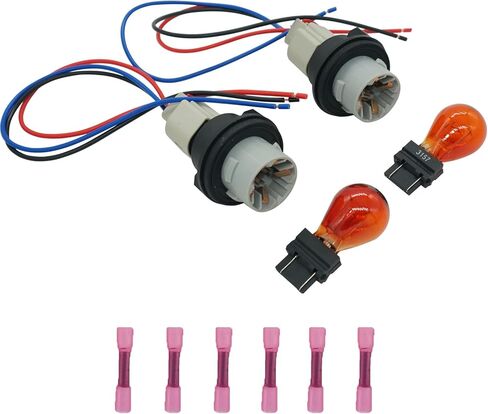 2 Sets Turn Signal Light Socket Holder W/Wiring Harness Lamp Bulb for Dodge Ram1500 2500 3500 2009-2012 Caliber Challenger Dakota Magnum Chrysler 300 Replaced OE 68083021AA in Saudi Arabia