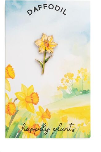 Yellow Daffodil Hard Enamel Pin - Handcrafted Spring Flower Brooch for Gardeners & Flower Lovers in Saudi Arabia