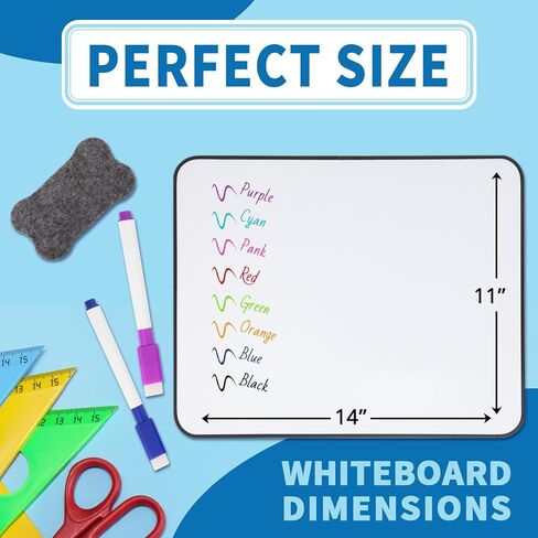 2PCS Magnetic Whiteboard for Fridge,Magnetic Dry Erase Board for Refrigerator with 8 Marker and 2 Eraser, Fridge Whiteboard Magnetic for Home Kitchen Memo Grocery List (12" X 9") in Saudi Arabia