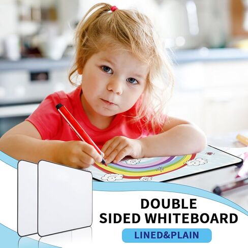 2PCS Magnetic Whiteboard for Fridge,Magnetic Dry Erase Board for Refrigerator with 8 Marker and 2 Eraser, Fridge Whiteboard Magnetic for Home Kitchen Memo Grocery List (12" X 9") in Saudi Arabia