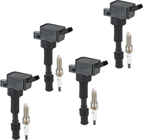 Set of 4 UF816 Ignition Coil Packs and Iridium Spark Plugs Compatible with 2016-2022 Hyundai Elantra Kona Sonata, Kia Forte Soul Optima, 2.0L L4, Replaces GN10877 273002E601 in Saudi Arabia