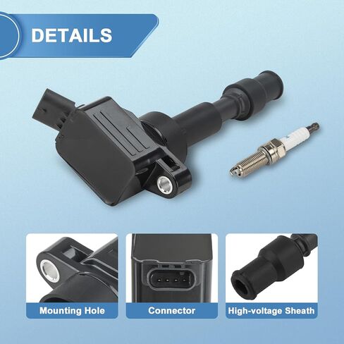 Set of 4 UF816 Ignition Coil Packs and Iridium Spark Plugs Compatible with 2016-2022 Hyundai Elantra Kona Sonata, Kia Forte Soul Optima, 2.0L L4, Replaces GN10877 273002E601 in Saudi Arabia