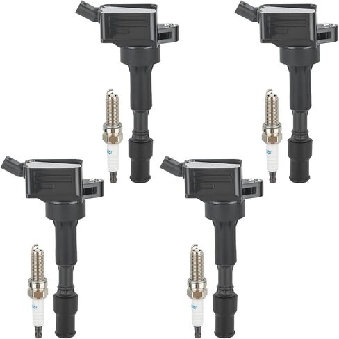 Set of 4 UF816 Ignition Coil Packs and Iridium Spark Plugs Compatible with 2016-2022 Hyundai Elantra Kona Sonata, Kia Forte Soul Optima, 2.0L L4, Replaces GN10877 273002E601 in Saudi Arabia