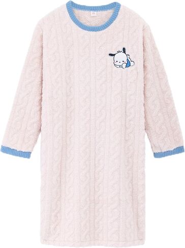 Satdflie Cartoon Fleece Nightgowns Petite Women Girls Long Sleeve Sleepshirts Night Shirts Warm Cozy Sleepwear Pajama Dress in Saudi Arabia