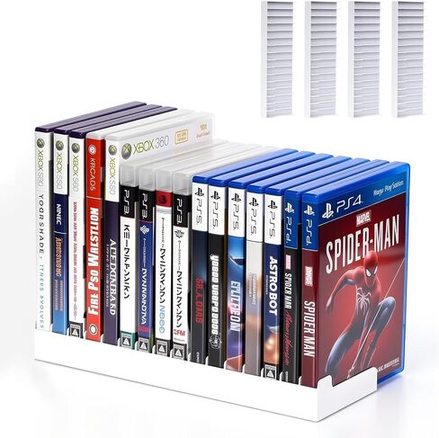 4 عبوات حامل تخزين ألعاب الفيديو عالمي لـ PS5/ PS4/ PS3/ PS2/ Xbox One/Xbox 360 وXbox Series X/S/Wii/Switch/Switch 2 حافظات ألعاب، DVD وBlu-Ray منظم للمكتب in Kuwait