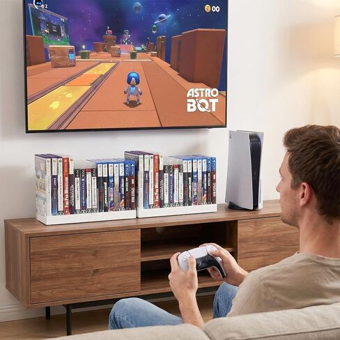 4 عبوات حامل تخزين ألعاب الفيديو عالمي لـ PS5/ PS4/ PS3/ PS2/ Xbox One/Xbox 360 وXbox Series X/S/Wii/Switch/Switch 2 حافظات ألعاب، DVD وBlu-Ray منظم للمكتب in Kuwait