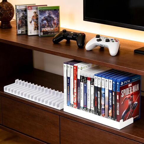 4 عبوات حامل تخزين ألعاب الفيديو عالمي لـ PS5/ PS4/ PS3/ PS2/ Xbox One/Xbox 360 وXbox Series X/S/Wii/Switch/Switch 2 حافظات ألعاب، DVD وBlu-Ray منظم للمكتب in Kuwait