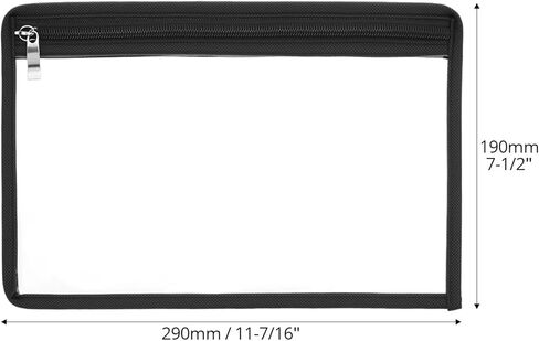 QWORK Clear Zipper Pouches, 18 Pack 11.5 x 7 Inches PVC Waterproof Pouch Bags, Pencil Pouches, Makeup Pouch, Clear Storage Bags, Document File Organization Bags in Saudi Arabia