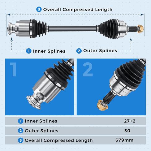 مجموعة عمود المحور السيرة الذاتية لجانب الركاب الأيمن الأمامي لـ 2005-2010 Honda Odyssey لـ 2006-2014 Ridgeline AWD in Saudi Arabia