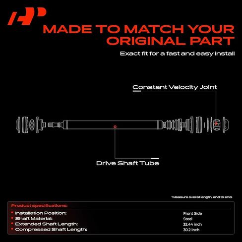 A-Premium Front Complete Drive Shaft Prop Shaft Driveshaft Assembly Compatible with Ford F-150 2009-2017, Expedition 2007-2014 & Lincoln Navigator 2007-2014 in Saudi Arabia