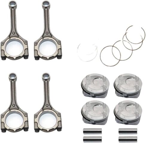 Connecting Rod And Pistons And Rings Kit For G4FD G4FC Engine 23510-2B010 23041-2B600 23041-2B610 Compatible With Accent Rio 1.6L DOHC in Saudi Arabia