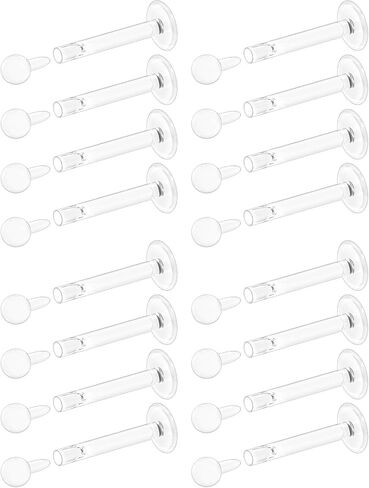 18G 16G أقراط مسطحة الظهر شفافة للرياضات الأنف ترصيع سيليكون البلاستيك الزنمة محارة الغضروف التجنيب مونرو ميدوسا الشفاه الدائري مسمار ثقب Labret لجراحة العمل 6 مم 7 مم 8 مم 9 مم 10 مم 12 مم in Kuwait