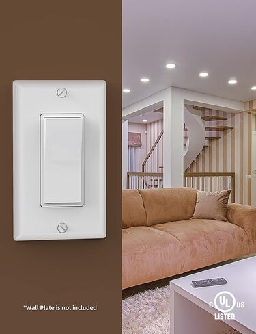 AIDA 10 Pack 3 Way Switch Light Switch، 15Amp، 120/277 Volt، AC Decorator Rocker Paddle Wall Switch استبدال، UL مدرج - درجة سكنية وتجارية، أبيض لامع in Saudi Arabia