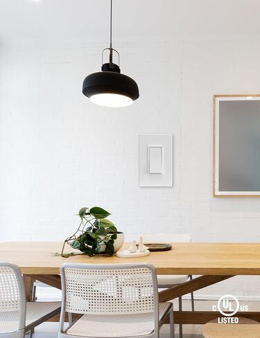 Aida Matte White 3 Way Switch، لوحة حائط متضمنة، ديكور ثلاثي الاتجاهات 15 أمبير، 120/277 فولت، مفتاح مجداف 120/277 فولت، تأريض ذاتي، درجة سكنية وتجارية، مدرج في قائمة UL (10 عبوات) in Kuwait