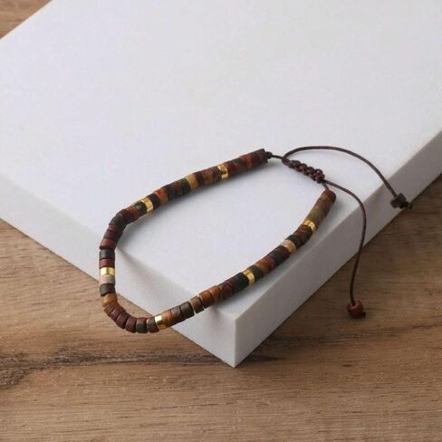 Bohemian Beaded Leather Bracelet in Saudi Arabia