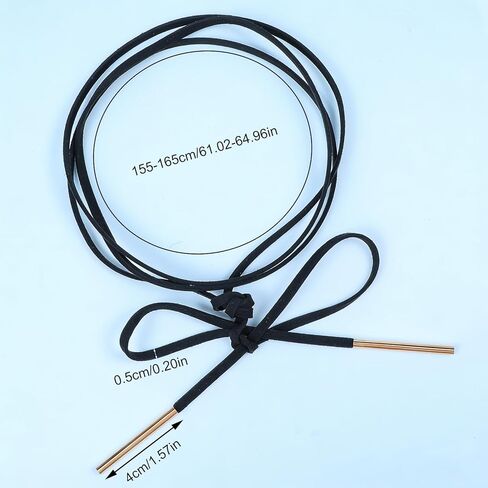 Black Choker Necklace for Women, Bow Gothic Choker, Black Velvet Chokers with Gold Tube, Long Wrap Rope Collar Tie Neck Chain, Neck Accessories for Party Prom in Saudi Arabia