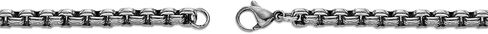 Metro Jewelry Stainless Steel Thin Box Bracelet for Men with Black Ion Plating - 9 Inches Long 5.5 mm Wide with Lobster Claw Clasp in Saudi Arabia