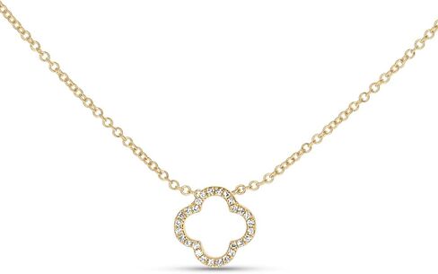 Clover Necklace for Women Dainty 14K Gold Plated CZ Pendant Charm Trendy Lucky St. Patrick's Day Jewelry in Saudi Arabia