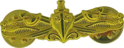 MINI Naval Surface WARFARE Specialist ESWS Badge Hat GOLD PLATED Pin Enlisted US NAVY Size 1.40" in Saudi Arabia