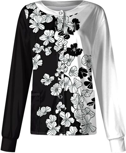 UOFOCO Cozy Fit Scrub Jacket Plus Size Lightweight Medical Uniforms Scrub Coats for Women Nurse Vet Pediatric 2025 in Saudi Arabia