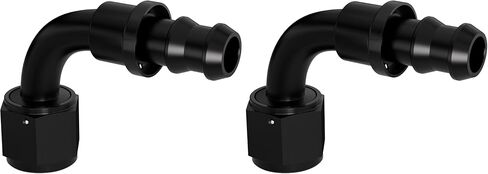 APIELE 4AN Black Straight Internal Thread Rotary Push in Locking Hose Fitting Adapter (Straight, 4AN) in Saudi Arabia