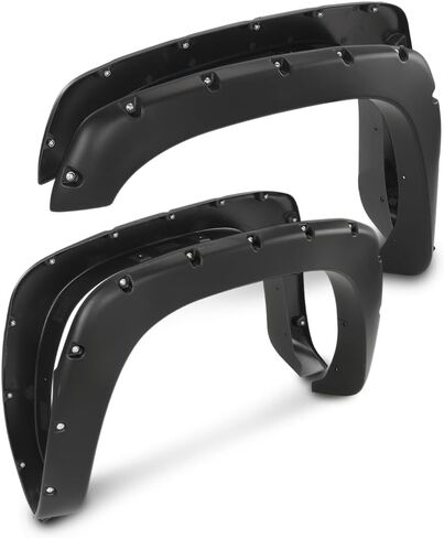 G-PLUS Fender Flares, Compatible with 1999-2006 Chevy Silverado/1999-2006 GMC Sierra (Incl. 2007 Classic Models/Not fit Dually & Step-side models), Smooth Rivet Wheel Protector Vent Trim 4pcs in Saudi Arabia