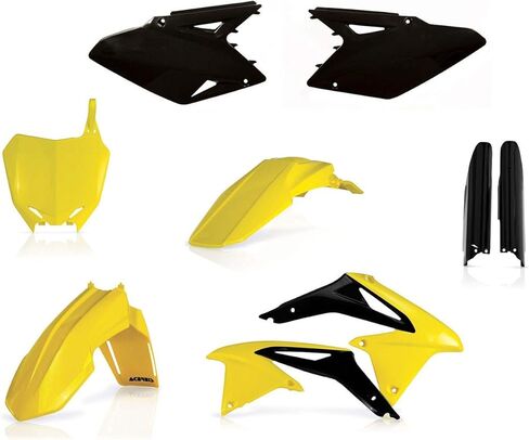 مجموعة Acerbis البلاستيكية الكاملة الأصلية 17 أصفر/أسود متوافقة مع سوزوكي RMZ450 2008-2017 - 2198045569 in Saudi Arabia