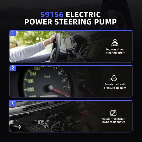 59156 مضخة توجيه كهربائية ، لفولفو C30/C70 II/S40 II/V50 1.6L/2.0L/2.4L/2.5L 2004-2012#OE 8603782, 31302206, JER118, 36000116, 36000772, 603661, 603857، 8603931، 59156، 5N51-3K514-CB in Kuwait