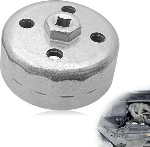 Drive Oil Filter Wrench Heavy Duty 3/8" Drive 88.8 mm 15 Flutes Oil Filter Wrench, Cartridge Type Socket Removal Tool Compatible with Hyundai and Kia in Saudi Arabia