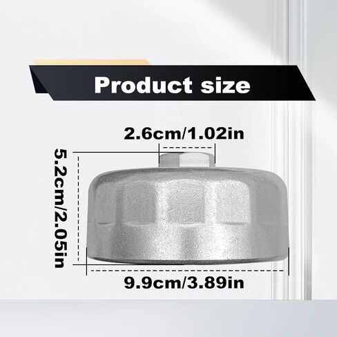 Drive Oil Filter Wrench Heavy Duty 3/8" Drive 88.8 mm 15 Flutes Oil Filter Wrench, Cartridge Type Socket Removal Tool Compatible with Hyundai and Kia in Saudi Arabia