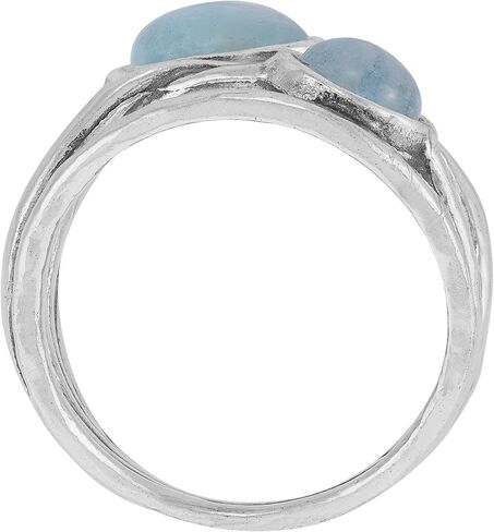 Silpada 'Bluebird Nest' Sterling Silver Aquamarine Ring, Size 8, Size 8 in Saudi Arabia