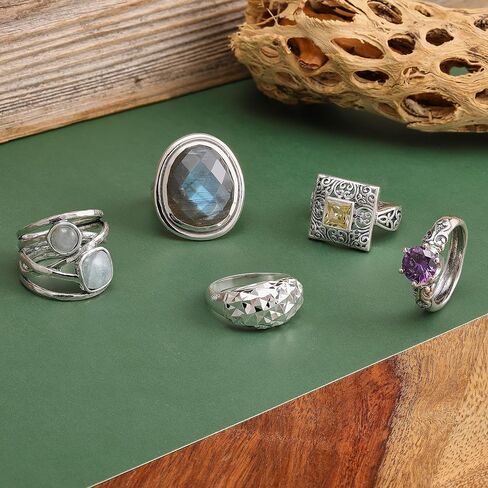 Silpada 'Bluebird Nest' Sterling Silver Aquamarine Ring, Size 8, Size 8 in Saudi Arabia