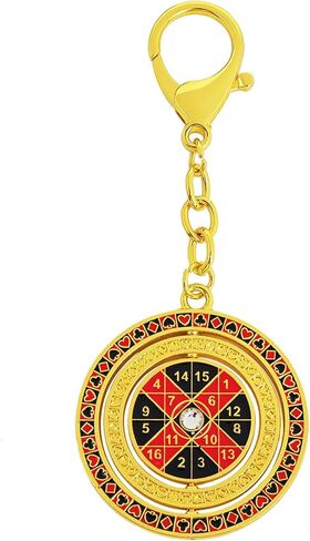 2026 Feng Shui Number 9 Twirling Wealth Keychain Black and Red Rotating Number Disc Keyring w5771 in Saudi Arabia