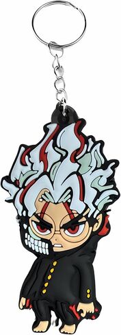 Takeshii Okarun Keychain Anime Yokai Transformed Chibi Figure Charm Momo Manga PVC Material Collectible Cosplay Accessory Gift for Fans Japanesse Dan Da Dan in Saudi Arabia