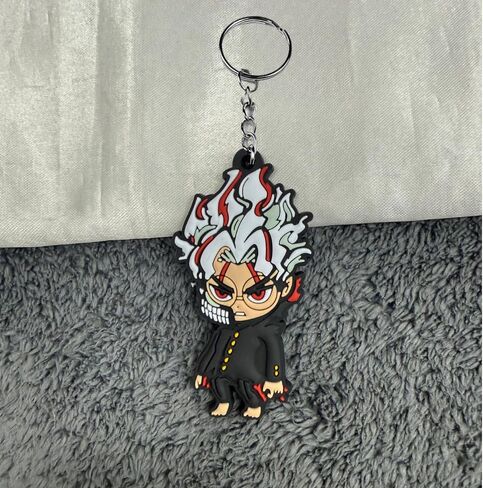 Takeshii Okarun Keychain Anime Yokai Transformed Chibi Figure Charm Momo Manga PVC Material Collectible Cosplay Accessory Gift for Fans Japanesse Dan Da Dan in Saudi Arabia