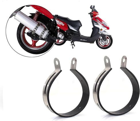 العادم الخمار دعامة تثبيت مشبك مع طقم مطاطي ل GY6 50cc 125cc 150cc سكوتر الدراجة 115 مللي متر in Saudi Arabia