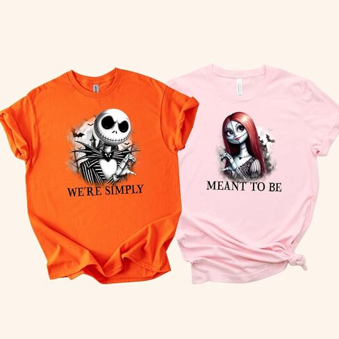 Pumpkin King and Queen Halloween Couple Shirts – Spooky Matching His and Hers Outfits, Gothic Love Inspired Graphic T-Shirts for Husband and Wife, Boyfriend and Girlfriend in Saudi Arabia