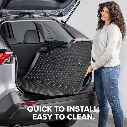WeatherTech Cargo Trunk Liner for Cadillac Escalade IQ, Escalade IQL Front Cargo and Behind 3rd Row (401840-1841), Black in Saudi Arabia