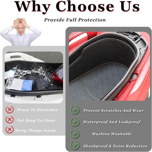 متوافق مع ياماها Xmax 300 2017-2025 بطانة صندوق تخزين خلفي للدراجة النارية مع سكوتر من جلد البولي يوريثان وحقيبة سرج مضادة للماء ومقاومة للخدش وصندوق تخزين البضائع in Kuwait