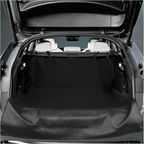 Car Cargo Liner for Dogs, Waterproof Non-Slip Dog Seat Mat, Anti-Scratch Rear Bumper Guard for Cars, Foldable Pet Cargo Cover, Universal Car Rear Trunk Accessories for Cars/SUVs/Trucks (Black) in Saudi Arabia