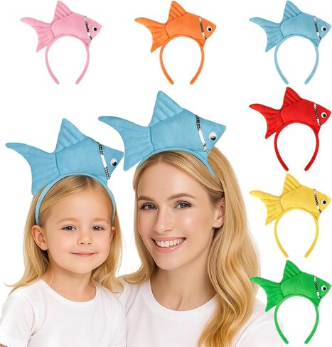 TopTie 6 PCS Fish Headbands Costume Party Accessory Halloween Headband Easter Decoration in Saudi Arabia