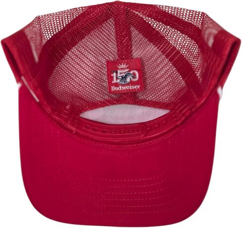 قبعة الذكرى السنوية الـ 150 لبدويايزر، قبعة خلفية شبكية حمراء، شعار منذ عام 1876، مشبك خلفي قابل للتعديل in Kuwait