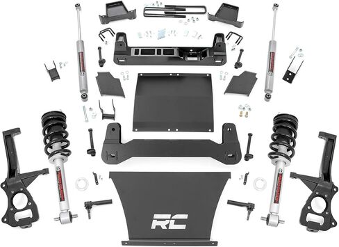طقم رفع Rough Country 6 بوصات مع دعامات N3 لـ 2019-2024 Chevy Silverado 1500-21732 in Kuwait
