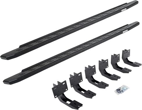 Go Rhino RB30 Running Boards & Brackets | Galvanized Steel, Protective Bedliner Coating | 69630687T | Fits 2019-2024 RAM 1500 Crew Cab Pickup in Saudi Arabia