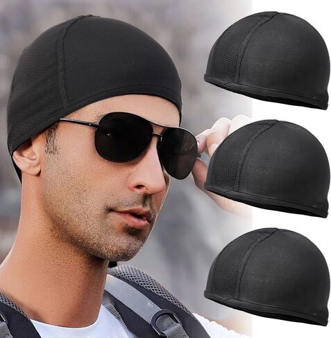 Quick Dry Riding Helmet Liner Cap Women Men Sports Hat Racing Hats Motorcycle Accessories Black in Saudi Arabia