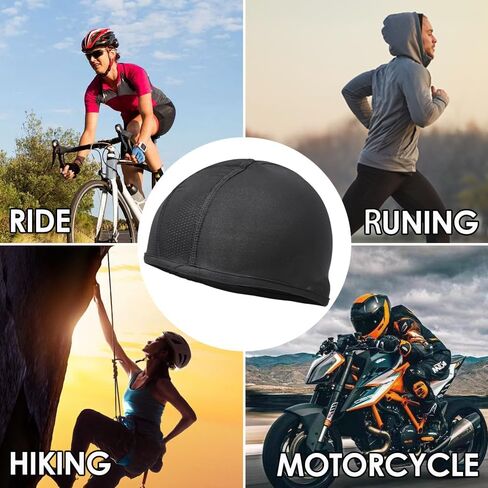 Quick Dry Riding Helmet Liner Cap Women Men Sports Hat Racing Hats Motorcycle Accessories Black in Saudi Arabia