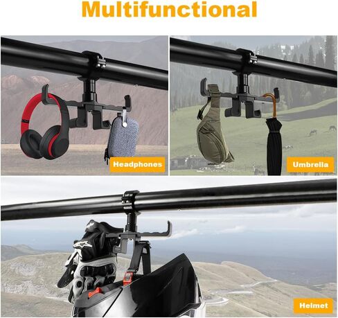 UTV Headset Hanger Fits 1.75"-2" Roll Cage, Aluminum Roll Bar Mount Hanger for Headset Helmet Fit for Polaris RZR/Can-Am X3/ Wolverine/Pioneer/Rhino in Saudi Arabia