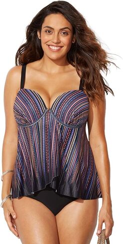 Swimsuits For All Flyaway Underwire Tankini Set in Saudi Arabia