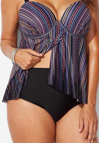 Swimsuits For All Flyaway Underwire Tankini Set in Saudi Arabia